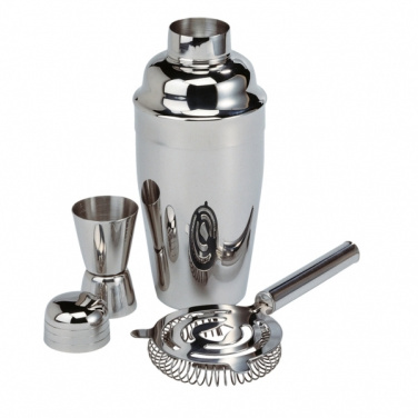 Coffret à cocktails en métal, 3 pièces MESSINA — vue de détail 3, gris
