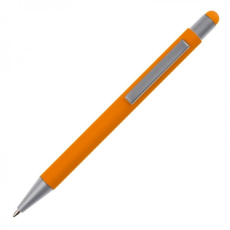Stylo à bille en métal au toucher doux avec stylet SALT LAKE CITY