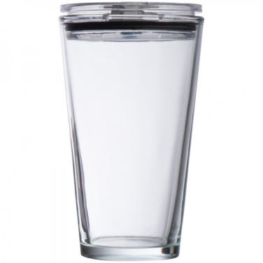 Mug en verre avec couvercle WATTENSCHEID 400 ml — vue de détail 4, transparent