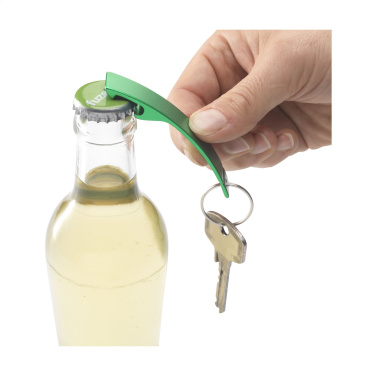 Porte-clés décapsuleur Alu Opener en aluminium recyclé GRS — vert (3)