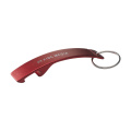 Porte-clés décapsuleur Alu Opener en aluminium recyclé GRS, rouge