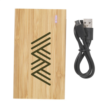 Batterie externe Bamboo 4000 Powerbank, bambou (7)