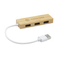 Hub USB en bambou, bambou