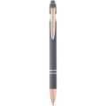 Stylo à bille Nanna à finition or rose, encre bleue, gris crépuscule