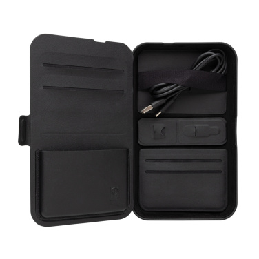 Étui de voyage Swiss Peak en matière recyclée RCS avec chargeur 3-en-1 — vue de détail 5, noir