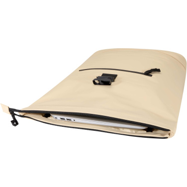Sac à dos à fermeture enroulable extensible Resi Plus 15 pouces en matières recyclées GRS, 18 L — beige avoine — vue de détail 5