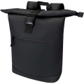 Sac à dos à fermeture enroulable extensible Resi Plus 15 pouces en matières recyclées GRS, 18 L, noir uni