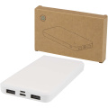 Batterie externe Intan 10000 mAh 10 W en plastique recyclé, blanc