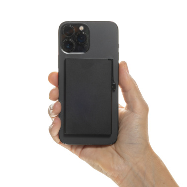 Porte-cartes magnétique Standard pour téléphone en aluminium avec protection RFID — noir — vue de détail 5