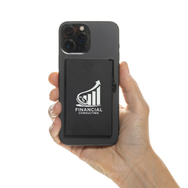 Porte-cartes magnétique Standard pour téléphone en aluminium avec protection RFID — noir — vue de détail 6