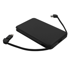Batterie externe de 5 000 mAh avec câbles intégrés et adaptateur | Presley