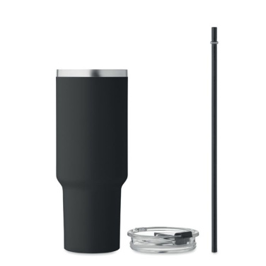 Gobelet à double paroi de 1200 ml — noir — image du produit (2)