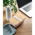 Coffret cadeau boîte-repas et bouteille, blanc