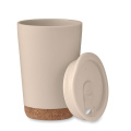 Gobelet CO à double paroi avec base en liège 300 ml, beige
