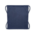 Sac à cordons recyclé, 140 g/m², bleu