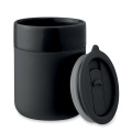 Gobelet QERAM en céramique avec manchon en silicone 330 ml, noir