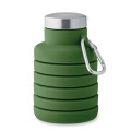 Gourde rétractable KOLAPSI en silicone 500 ml, vert foncé