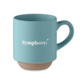 Mug empilable en céramique 170 ml, bleu pétrole