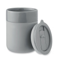 Gobelet QERAM en céramique avec manchon en silicone 330 ml, gris