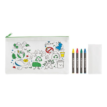 Trousse avec 4 crayons de cire — vert citron — image du produit (3)