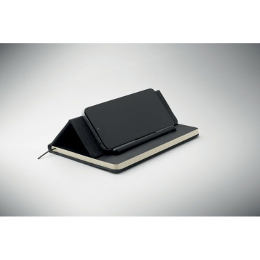 Carnet A5 avec support de téléphone — noir — image du produit (2)