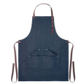 Tablier en denim de 240 g/m², bleu