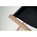 Chaise de plage en bois, noir