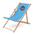 Chaise de plage en bois, turquoise