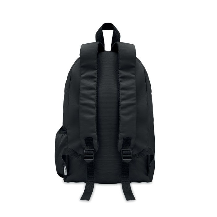 Sac à dos en polyester RPET 600D — noir — image du produit (1)