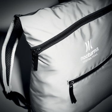 Sac de sport pliable réfléchissant — argenté mat — image du produit (2)
