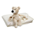 Couverture polaire avec ourson, blanc