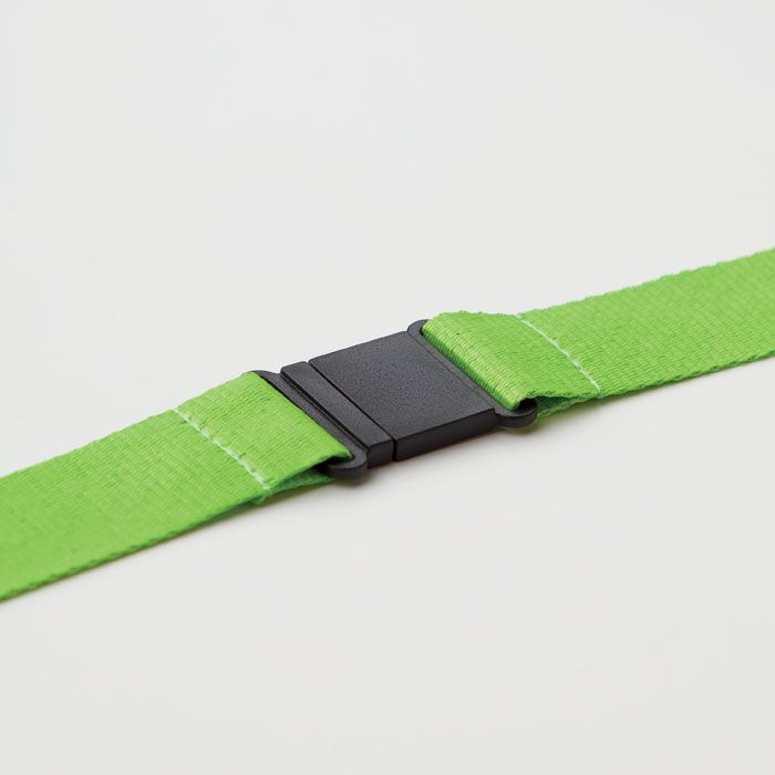 Tour de cou avec mousqueton métallique 25 mm — vert citron — image du produit (1)