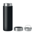 Bouteille isotherme en bambou à double paroi 400 ml, noir