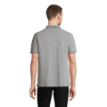 Polo PALERMO, gris chiné/ bleu marine français