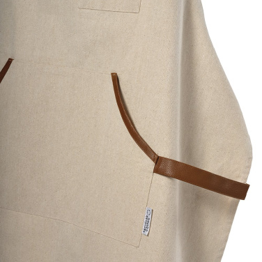 Tablier Goya en coton recyclé de 300 g/m² avec détails en PU recyclé — naturel — image du produit (4)