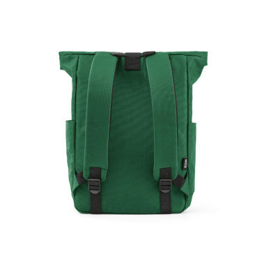 Sac à dos Rome de 12 L en rPET, fermeture enroulable et autoagrippante — vert — image du produit (3)