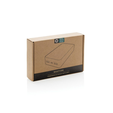 Batterie externe Boostcore 20 000 mAh en plastique recyclé RCS avec USB-C — noir — image du produit (3)