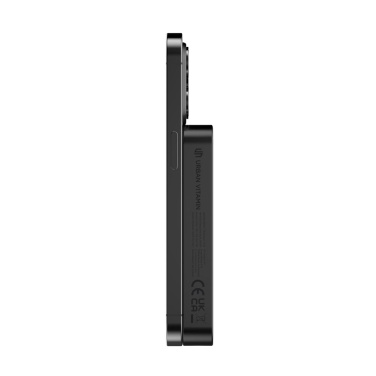 Batterie externe Urban Vitamin Compton 10 000 mAh en plastique et aluminium recyclés certifiés RCS, noir — vue de détail (3)