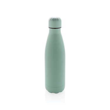 Gourde isotherme sous vide unie en acier inoxydable 500 ml — vert — vue de détail (1)
