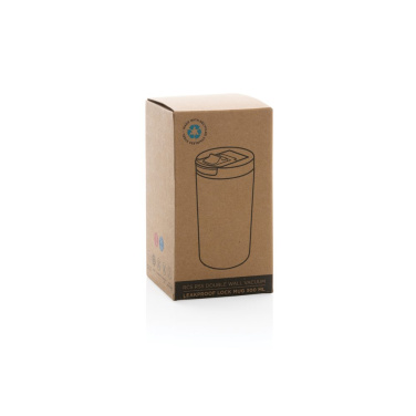 Mug isotherme sous vide à double paroi en acier inoxydable recyclé RCS, étanche et verrouillable — noir — image du produit (3)