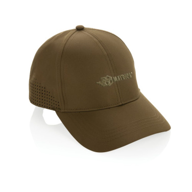 Casquette de sport Impact AWARE™ en RPET à 6 panneaux, vert, avec logo