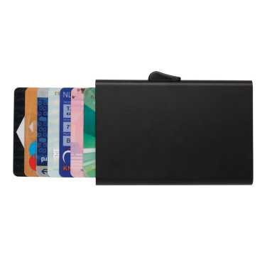 Porte-cartes RFID C-Secure en aluminium — noir — vue de détail (3)