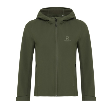 Veste softshell Iqoniq Makalu pour femme en polyester recyclé, kaki, avec logo