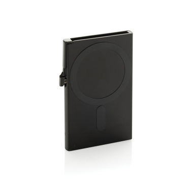 Porte-cartes magnétique Standard pour téléphone en aluminium avec protection RFID — noir — vue de détail (1)