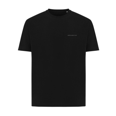 Tee-shirt Iqoniq Teide en coton recyclé, noir, avec logo
