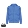 Sweat à capuche entièrement zippé Iqoniq Abisko en coton recyclé, bleu chiné