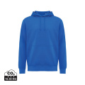 Sweat à capuche léger Iqoniq Rila en coton recyclé, bleu roi