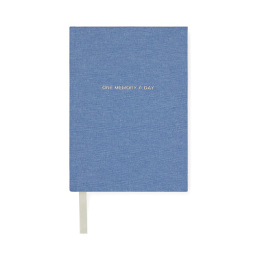 Journal VINGA One memory a day en papier recyclé GRS — bleu — vue de détail (1)