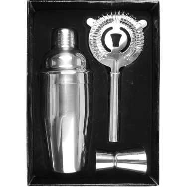 Coffret à cocktails en métal, 3 pièces MESSINA — gris — image du produit (2)