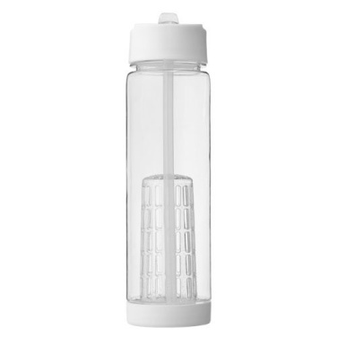 Gourde de sport Tutti-frutti 740 ml en Tritan™ avec infuseur, transparent / blanc — photo du produit (1)
